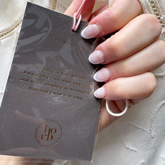 ❌SOLD❌HOUSE OF CB Seren Floral Lace Back Maxi Dress in Vintage Cream New - Picture 13 of 16